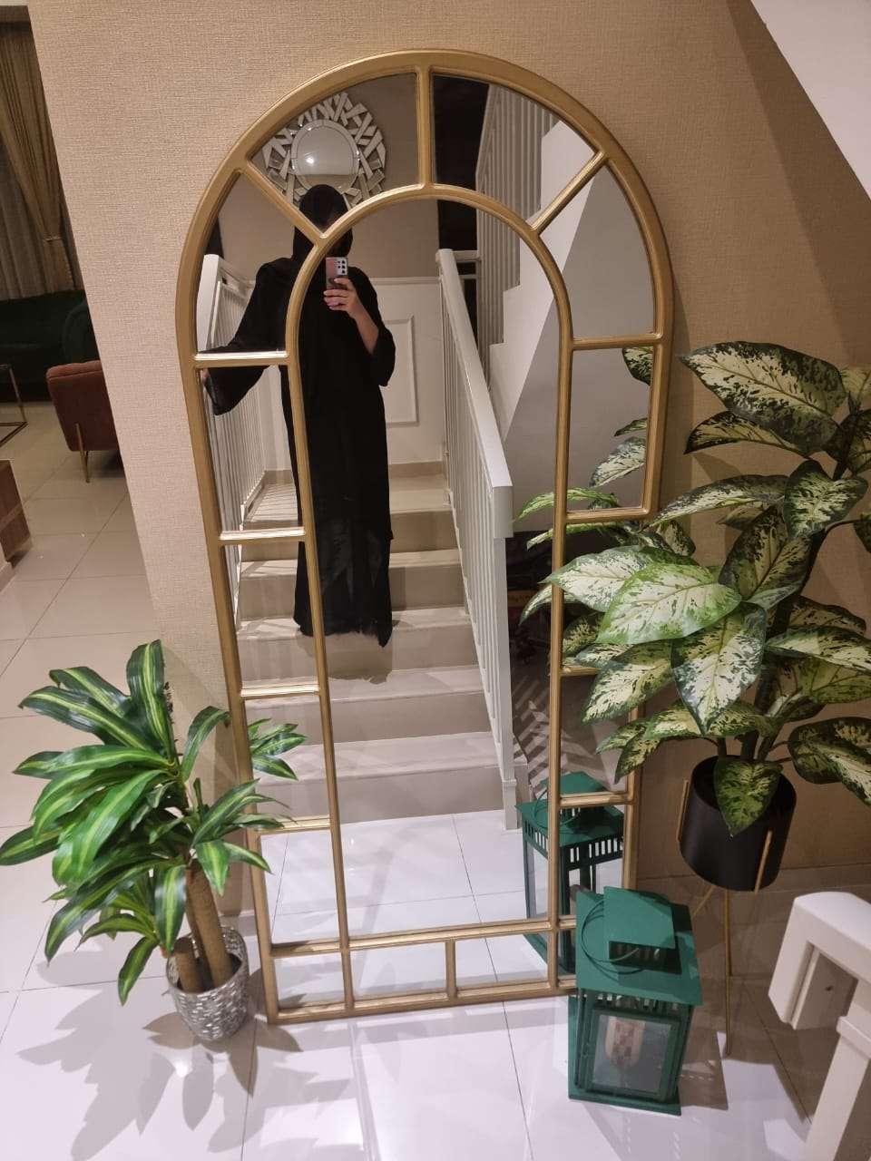 Golden Standing Mirror