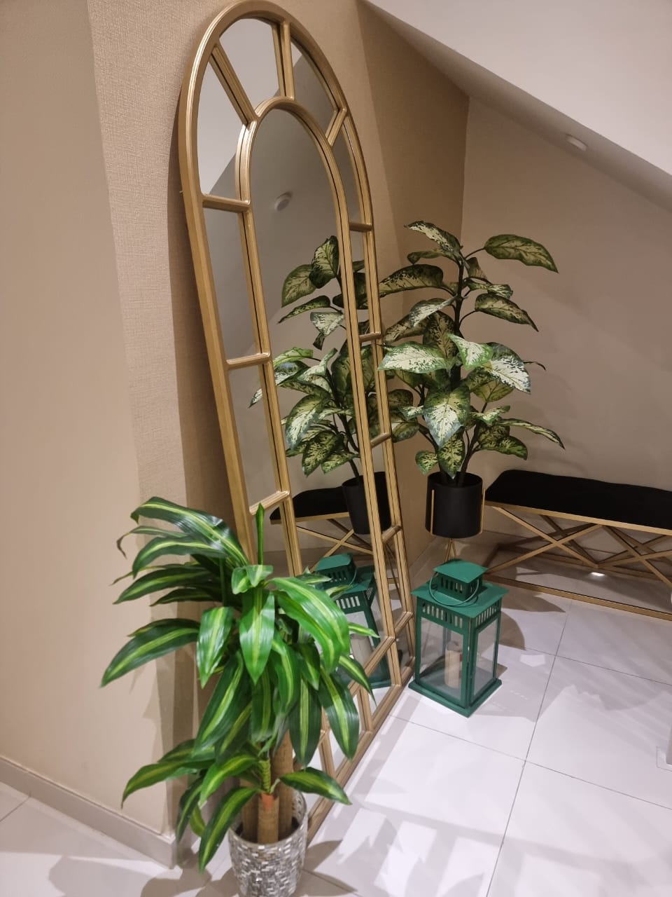 Golden Standing Mirror