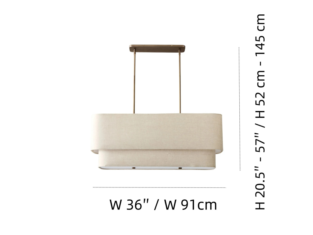 Aleena Modern Farmhouse Linear Pendant