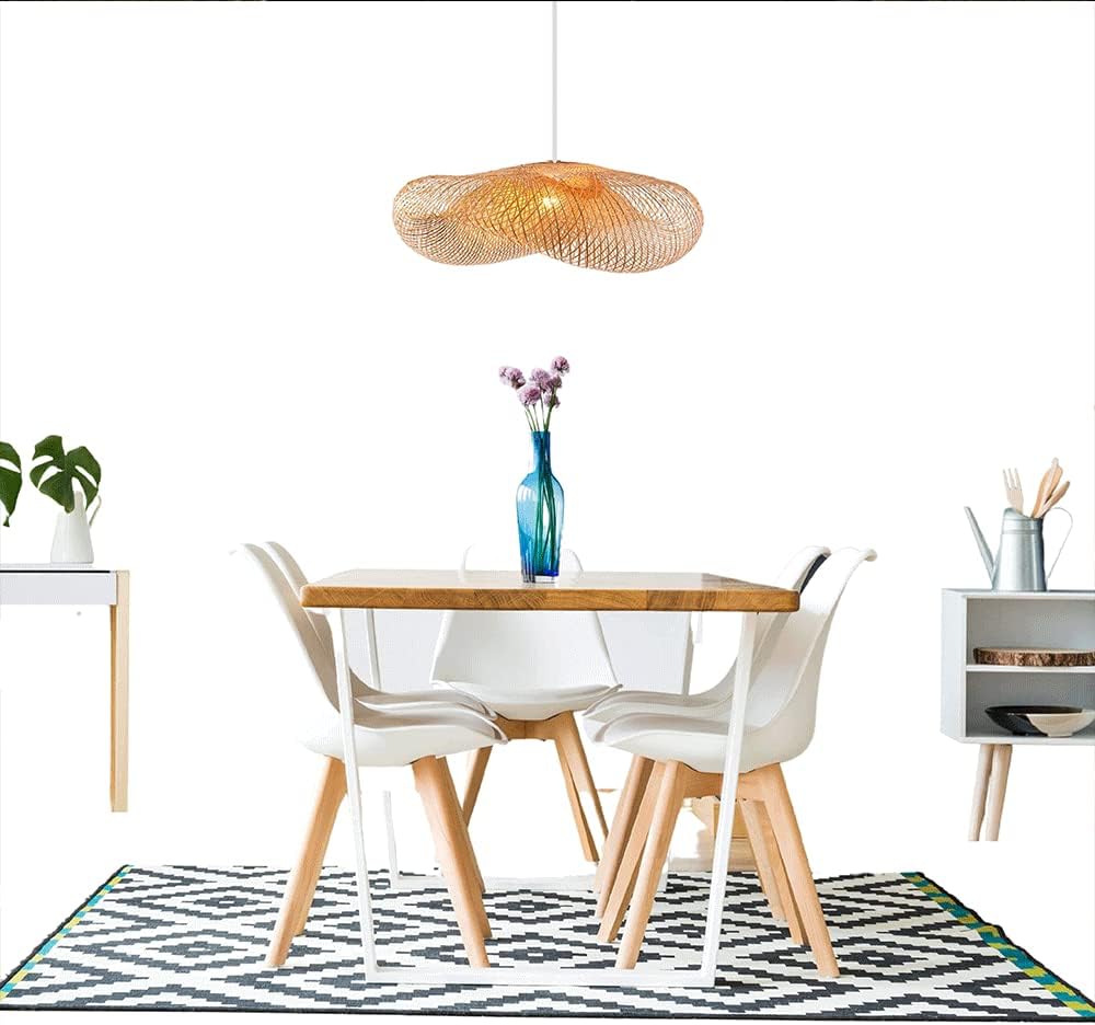 Boho Woven Bamboo Pendant Light