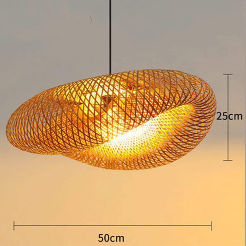 Boho Woven Bamboo Pendant Light