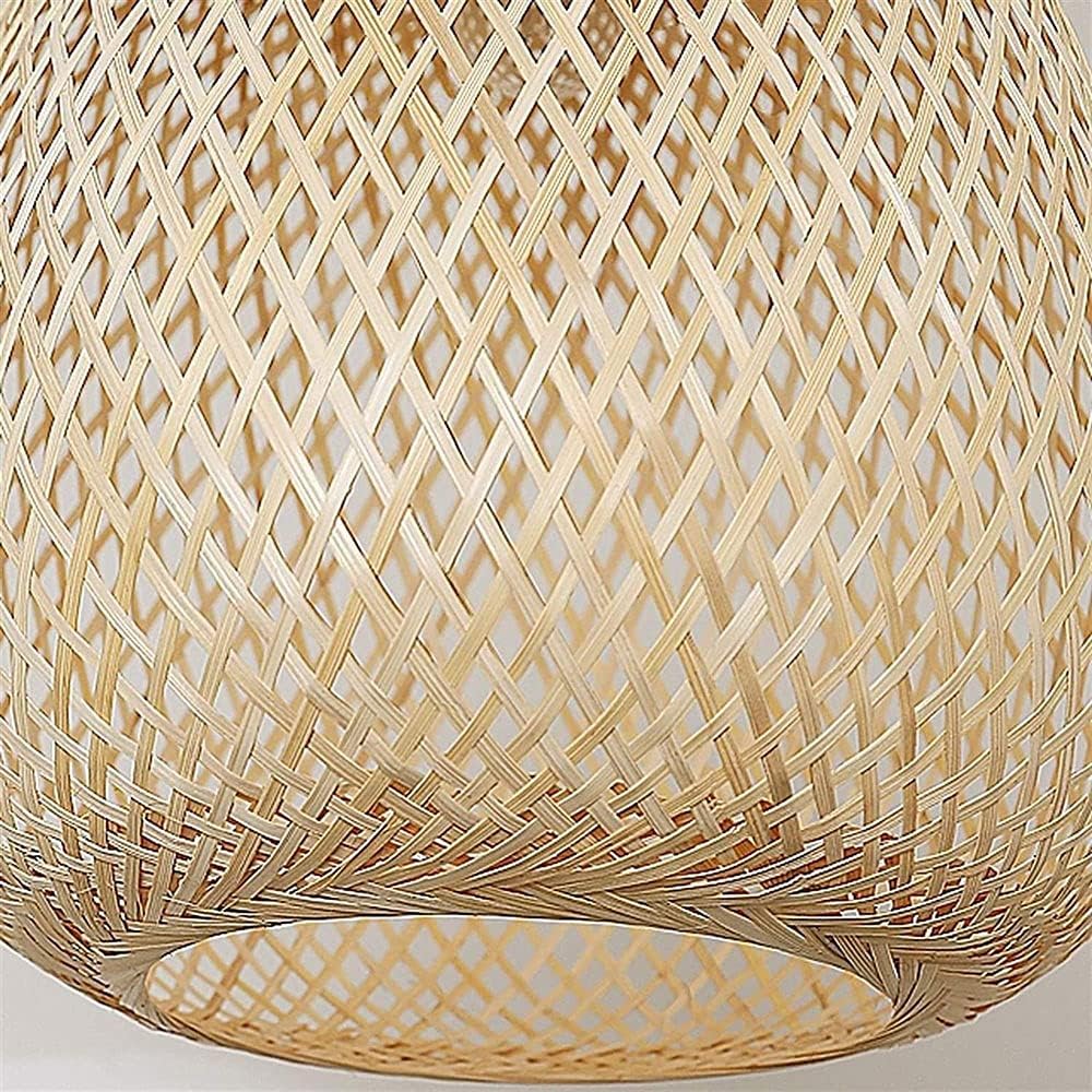 Boho Japanese-Style Southeast Asia Bamboo Weaving Pendant Light Hand-Woven