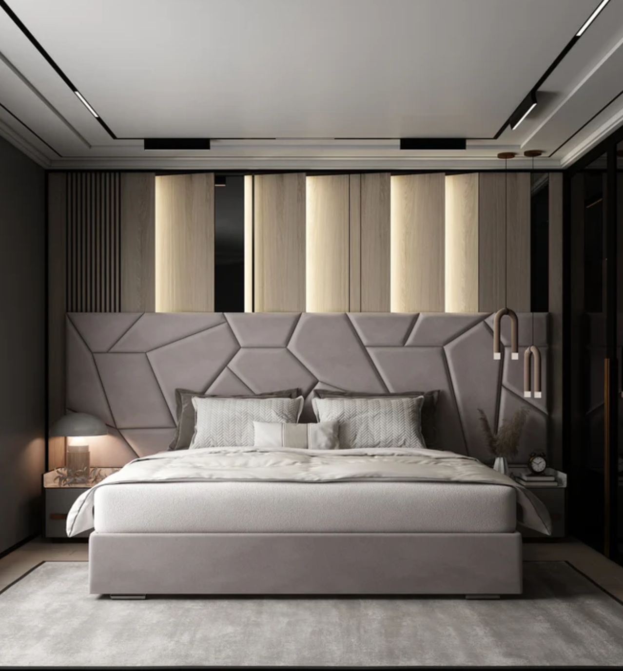 Artistic Luxury HeadBoard Bed