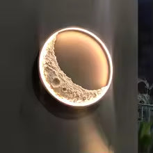 3D Half Moon Led round wall lamp