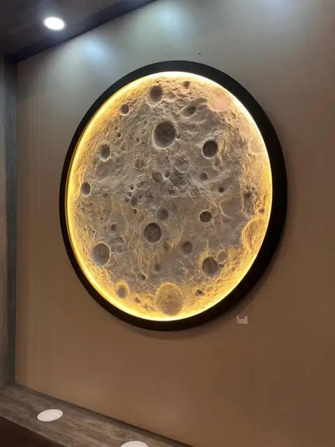Modern Round LED 3D Moon Wall Lamp