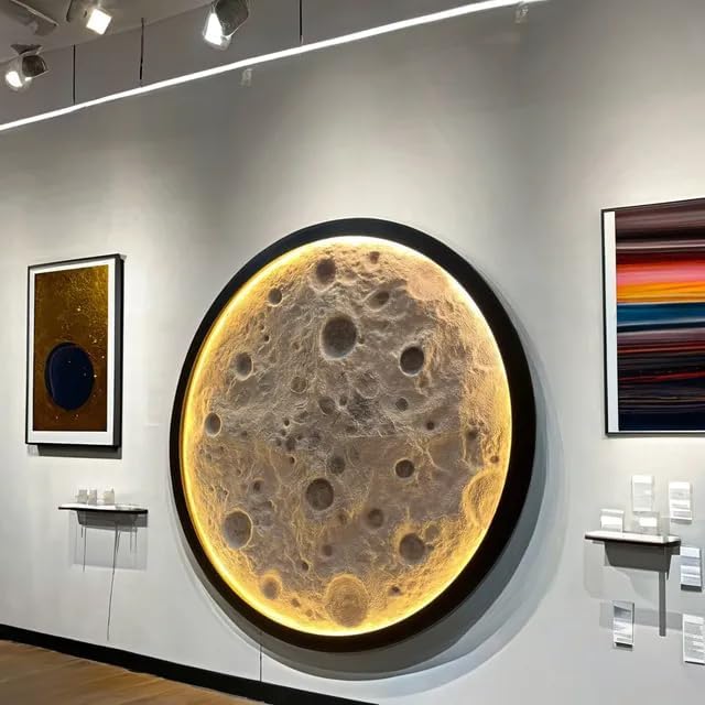 Modern Round LED 3D Moon Wall Lamp