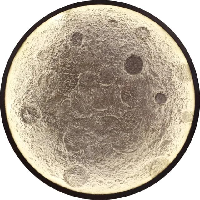 Modern Round LED 3D Moon Wall Lamp