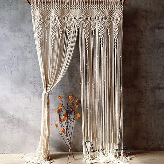 Macrame Handcrafted Boho draping ,Curtain