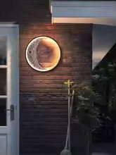 3D Half Moon Led round wall lamp