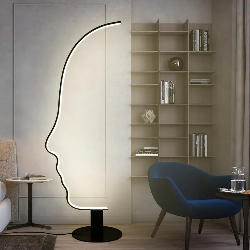 Human Face Shape Floor Lamp