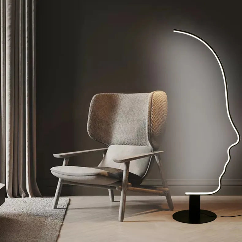 Human Shape Led Human Face Shape Floor Lamp - UAE FURNITURE HUB