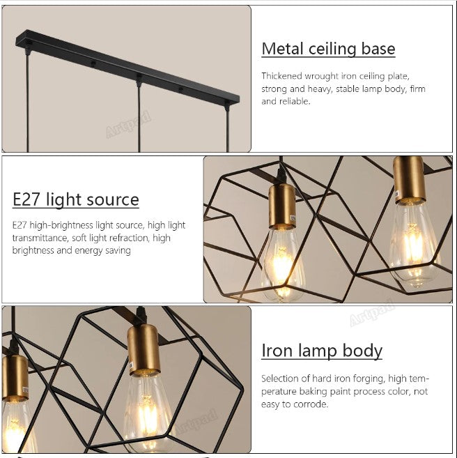 MODERN DESIGN 5 HEAD PENDANT LAMP