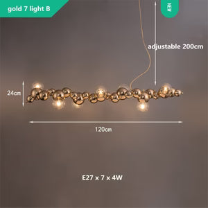 Bubbly Linear Chandelier