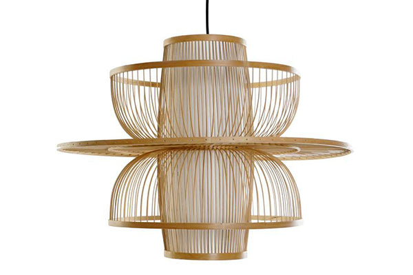 Boho Bamboo Lantern Chandelier