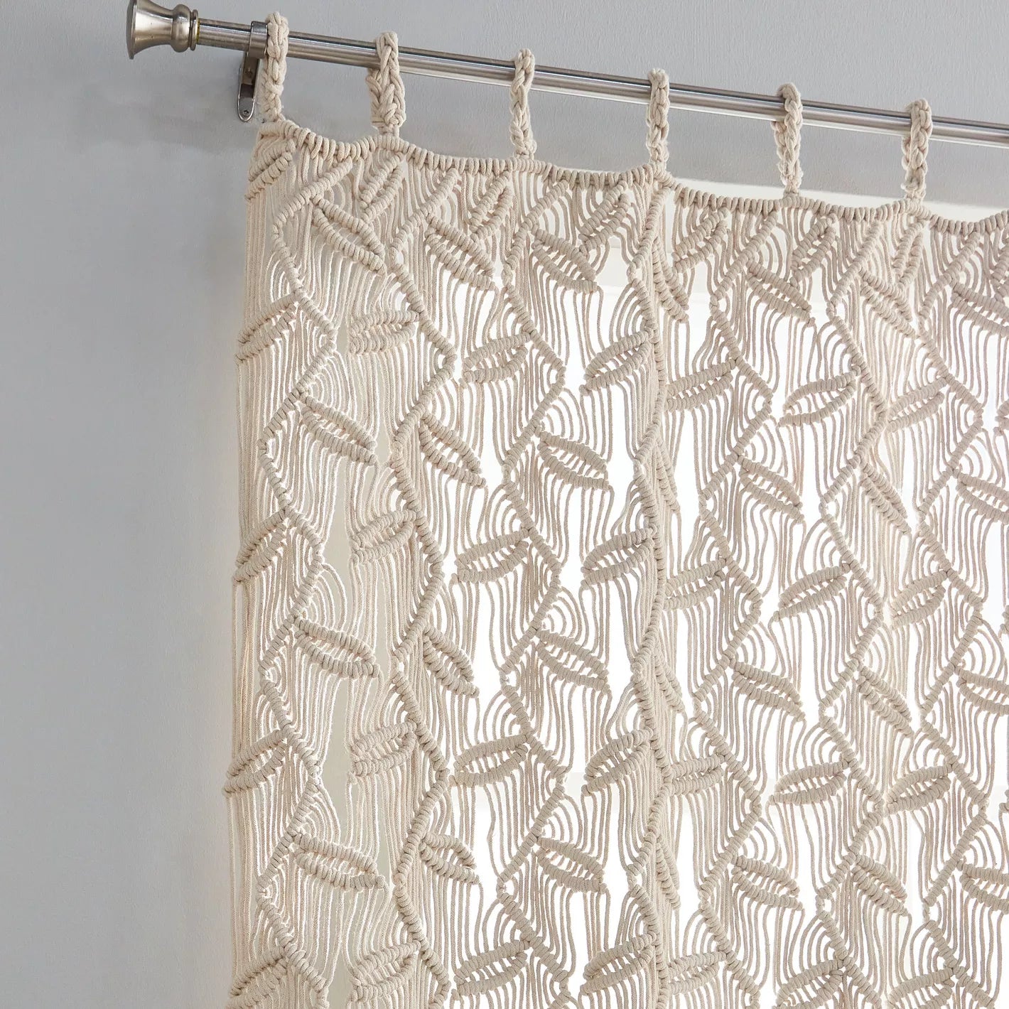 handcrafted macramé curtains