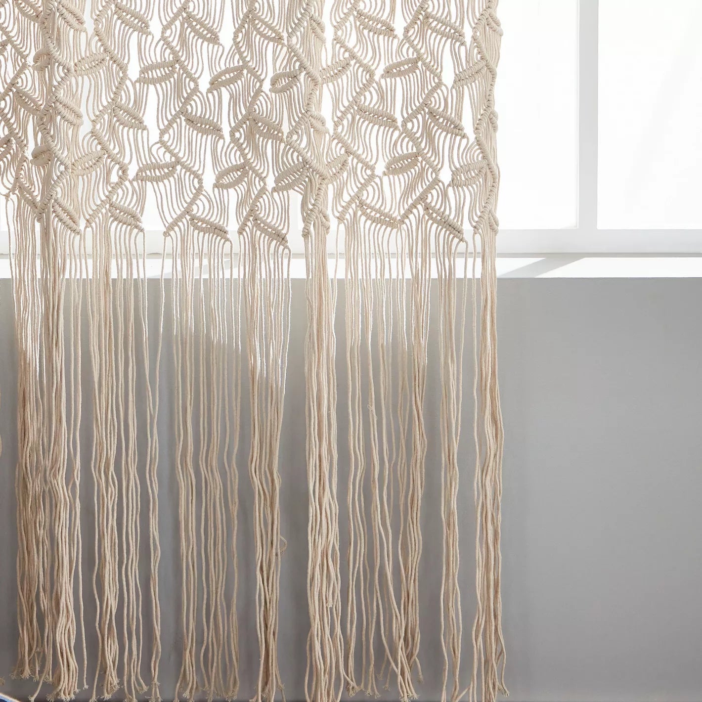 handcrafted macramé curtains