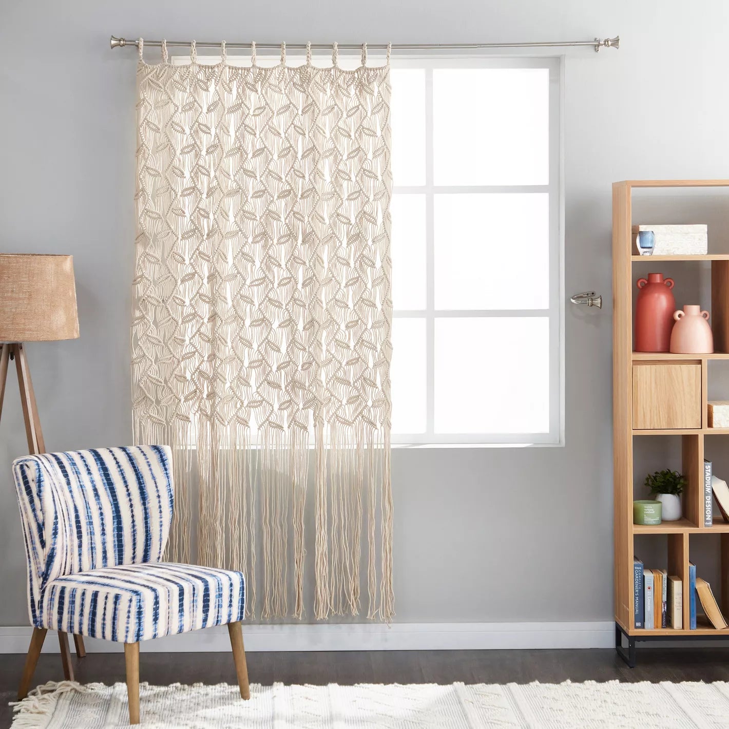 handcrafted macramé curtains