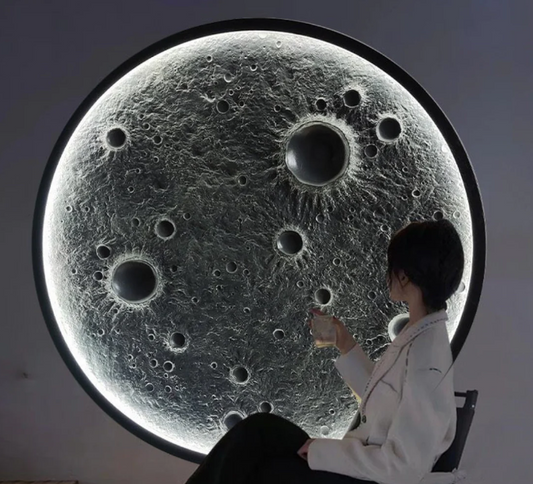 Modern Round LED 3D Moon Wall Lamp