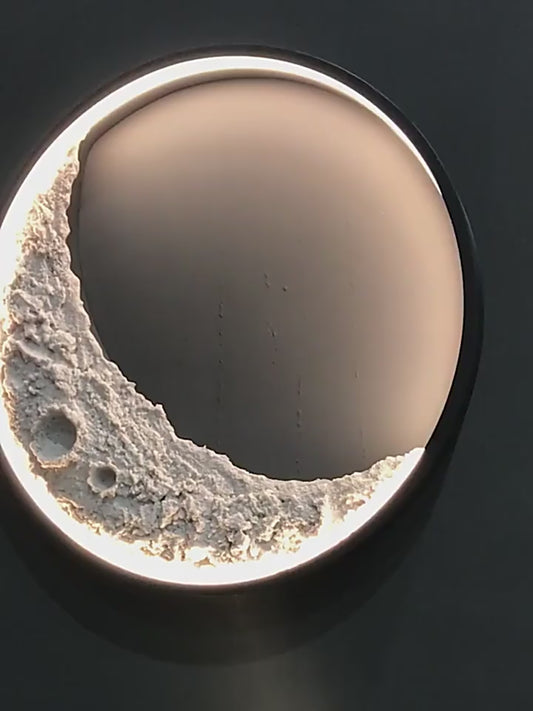 3D Half Moon Led round wall lamp