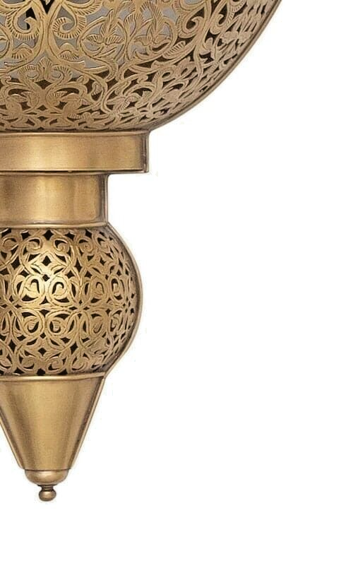 Handmade Moroccan Brass Wall Lamp